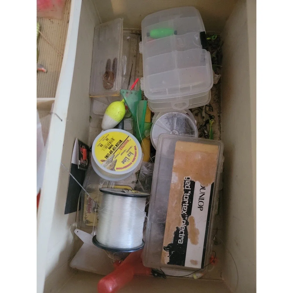 Plano Tackle Box FULL of Fishing Lures & Gear Lot  Sold‎ As Found